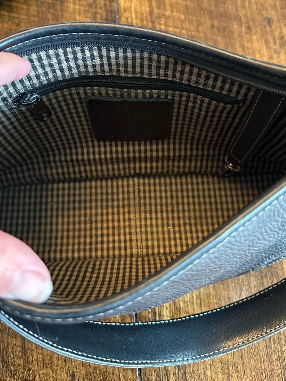 Brighton | VTG Y2K Western Two-Tone Leather Shoulder Bag